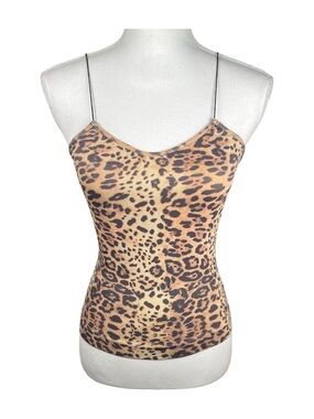 Nikibiki Leopard Print Spaghetti-Strap Cami - Brown/Tan